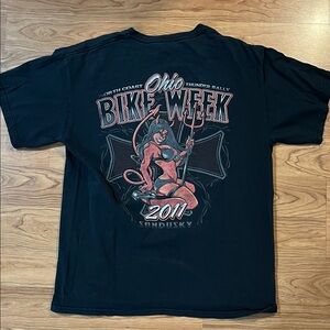 Black Ohio Bike Week T-Shirt 2011 Sandusky size large